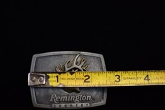 Remington Vintage 1986 Belt Buckle Country Hunting Deer Buck Farmer Made in USA
