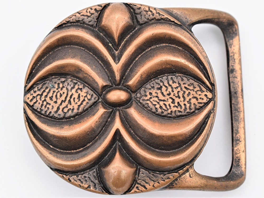 Tech Ether Guild « Lotus » Vintage Solid Brass Belt Buckle
