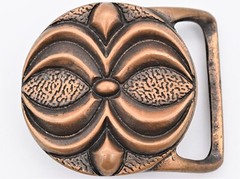 Tech Ether Guild « Lotus » Vintage Solid Brass Belt Buckle
