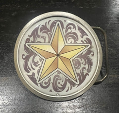 Nautical Star Belt Buckle, Round Belt Buckle By Great American Product – New