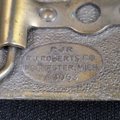 Chevrolet Belt Buckle Antique Brass 3.25&Prime; Vintage Car R.J. Roberts Co.
