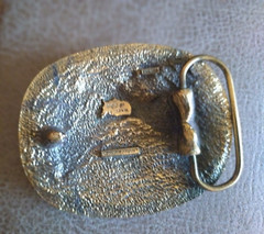 NRA Golden Eagle Belt Buckle with Outstreched Wings