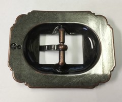 WESTERN HORSE HEADSTALL BRIDLE COPPER ENGRAVED CART BUCKLE FITS 3/4&Prime; WIDE BELT