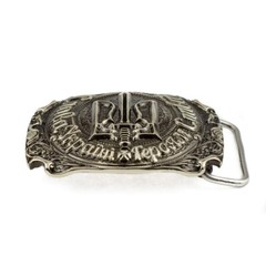 German silver belt buckle Glory to Ukraine! OUN, National Ukrainian OUN trident