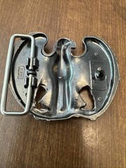 Vintage 80s AVON Perched Eagle Patriotic Metal Belt Buckle 🇺🇸 250 Years EUC