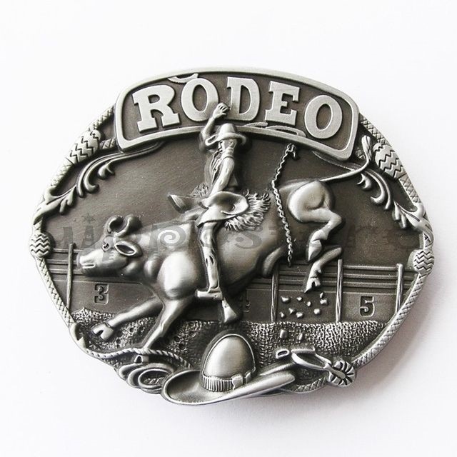 Original Western Rodeo Race Cowboy Bull Riding Metal Belt Buckle