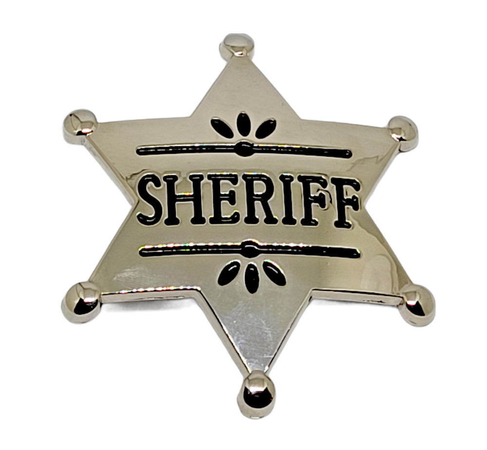 Polish Silver Sheriff Badge Belt Buckle – Western Sheriff Belt Buckle