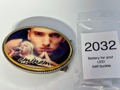 Eminem Slim Shady Led Multi Color Light Flashing Belt Buckle W/ Fresh Battery!