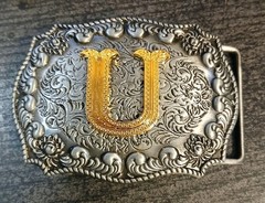 Belt Buckle Buckle Initials Letter « U » Western Name Letter