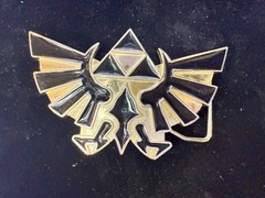 The Legend Of Zelda Black Golden Crest Triforce Nintendo Belt Buckle