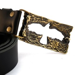 Crow belt buckle, Handmade belt buckle made of solid brass, Mythical black bird