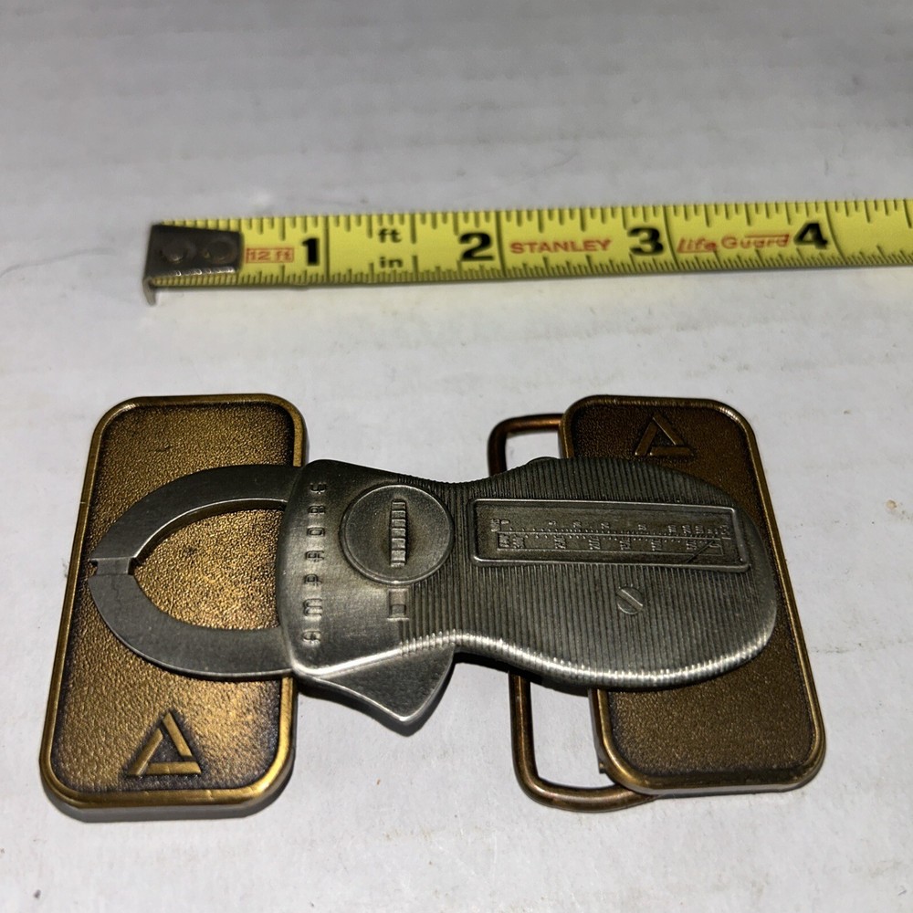 Vintage Metal Belt Buckle, Amprobe, Clamp, Nice Design, 2&Prime; x 3 1/4&Prime;, Heavy Duty,