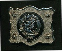 Art Pewter Leslie Clan Crest Belt Buckle L188