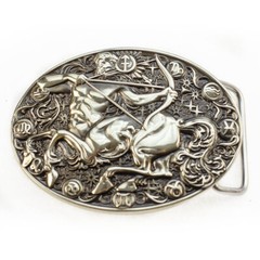 Sagittarius german silver belt buckle, Horoscope Astrological Zodiac Sign buckle