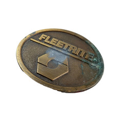 Vintage Fleetrite IH International Harvester Metal Belt Buckle Spec-Cast