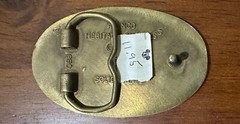 Walt Disney Productions Enameled Brass Belt Buckle Old Hunters Never Die…