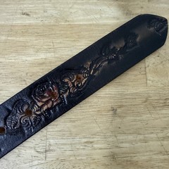 Vintage Siskiyou 1985 Pewter Belt Buckle Red Rose Enamel C-4000 Size M/L