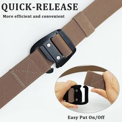 Tactical Stretch Belt for Men, 1.5&Prime; Military Work Rigger Elastic Nylon Hiking..