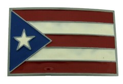 Puerto Rico Usa Flag Bandera puertorriquena Puertorriqueno San Juan Belt Buckles