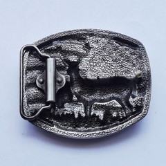 Outdoor Hunting Zinc Alloy Belt Buckle Elk Belt Buckle