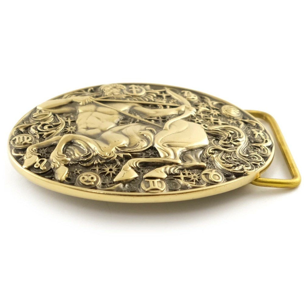 Sagittarius belt buckle, Horoscope Astrological Zodiac Sign brass belt buckle