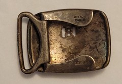 Antique Hickok Silver Belt Buckle Monogrammed « B » Used Ready 2 Wear