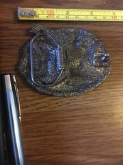 1994 GAP Belt Buckle The Police Officer An American Hero, pewter, enamel
