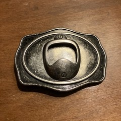 Beer Bottle BELT BUCKLE Opener Novelty Oval Metal Silver Color