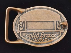 Von West Tech Ether Guild Blank Longhorn Bull Steer 1970s Vintage Belt Buckle