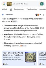 Vintage 1985 Four Heroes Of Alamo Brass Belt Buckle Limited Edition NWOB RARE