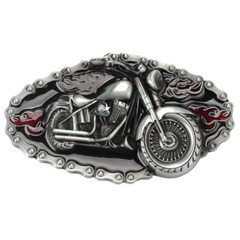 Motorcycle Belt Buckle Western Cowboy Motorcyclist (MOT-06)