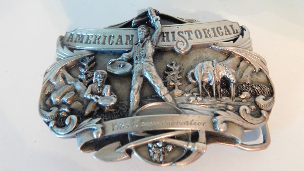 Siskiyou American Historical 1985 Commemorative Western Americana Belt Buckle