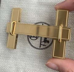 38mm gold-plated Hermès Constance Waist belt buckle Hermes H
