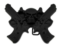 Tatoos Skull Metal Belt Buckle Halloween Party Women Mens Costume Gift Guitar
