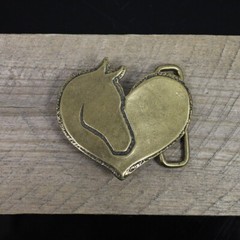 Belt buckle horse head buckle removable buckle belt buckle old brass