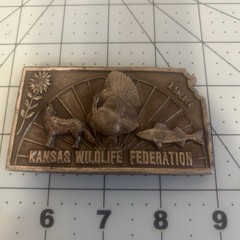 Kansas Wildlife Federation Limited Edition Metal 3D Western Buckle 1.5in