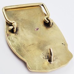 BASS Belt Buckle Anglers Sportsman Society Fishing Solid Brass 3&Prime;