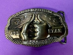 Thumb Wrestling All-Star Champion Trophy Award 2005 SMC LLC. Belt Buckle
