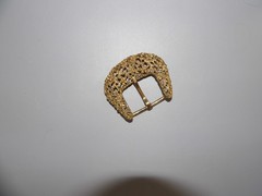 Belt Buckle, Ladies Vintage Filigreed 3&Prime; x 2 1/2&Prime; Fits 1 1/2&Prime; Wide Belt. Brass.