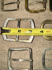 VTG Belt Buckles – Lot Of 14 Pcs Used – Brass & Metal