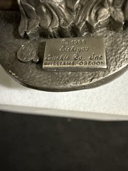 Vintage American Trucker 1998 Pewter Belt Buckle Siskiyou Semi Truck Eagle USA