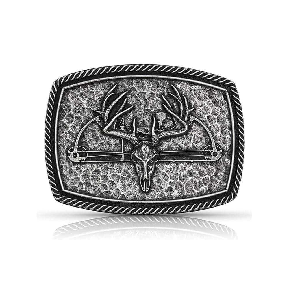 Montana Silversmiths Attitude Hunting Trophy Deer Skull Western Belt Buckle