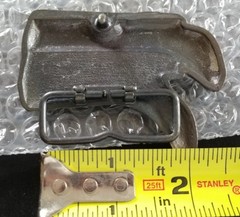 WESTERN COWBOY BOOTS SHAPED BRASS TONED METAL BELT BUCKLE