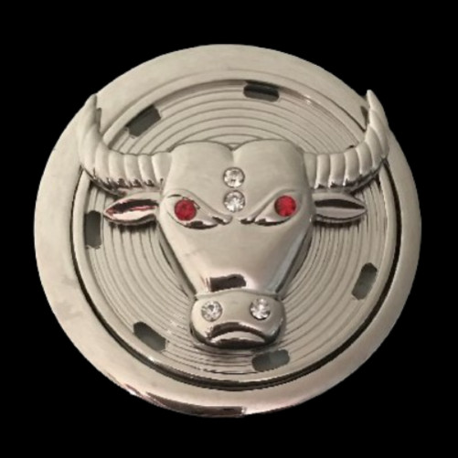 Cow Steer Belt Buckle Bull Head Spinning Spinner Light Buckles Belts