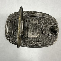Metal Police Belt Buckle by Buckle Bakery 1988 #1654 Made in USA Serve & Protect