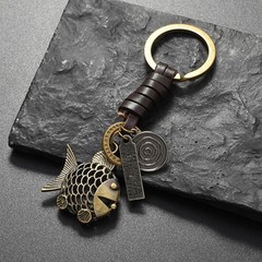 Chic Gold or Silver Carp Fish Keychain Lightweight And Sturdy For Everyday