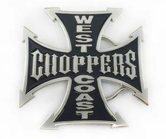 West Coast Choppers Belt Buckle Enamel Jesse James Iron Cross Maltese Biker