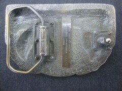 Vintage 1990 B.A.S.S. Belt Buckle Bass Anglers Sportsman Society Fishing Steel