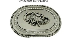 Scorpion Belt Buckle Gold Silver Metal New Mens Womens Zodiac Sign Rodeo Western