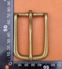 Antique Brass Long Big Heavy Single Pin Leather Belt Buckle fits 40mm Strap
